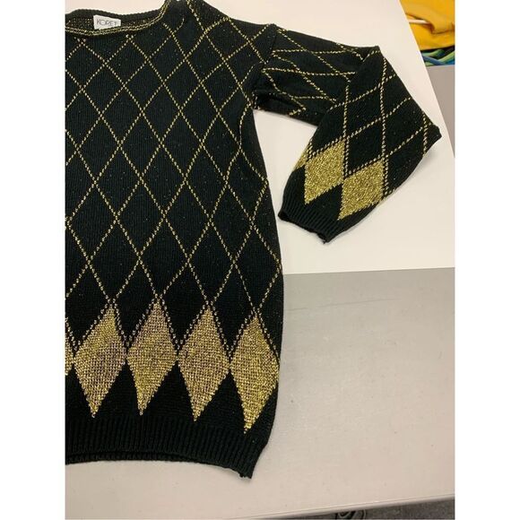 Vintage Argyle Patterned Sweater - Picture 2 of 7